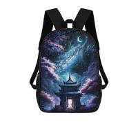 sinyumoney Enchanted Night Pagoda Scene -1 Sacs À Dos Pour Enfants 17inch Sac À Dos Scolaire, Sac D'école Imprimé En 3D Pour Garçons, Élèves Du Primaire Et Du Collège