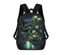 sinyumoney Enchanted Night Serpent Sac À Dos Scolaire Pour Adolescents, Imprimé En 3D, Ajustable, À Poches Tendance, Pour Enfants, Garçons, Filles, Étudiants Et Adolescents 17inch