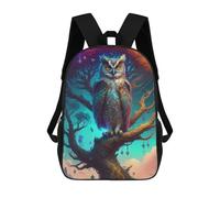 sinyumoney Enchanted Owl in Fantasy Forest Sacs À Dos Imprimés En 3D Pour Enfants, Sacs D'école Tendance Pour Garçons, Élèves Du Primaire Et Du Collège 17inch