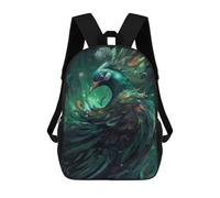 sinyumoney Enchanted Peacock Artwork Sac À Dos Imprimé 3D Pour Enfants, Sac À Dos Léger Pour Écoliers Et Écoliers, Sac À Goûter Pour La Crèche 17inch