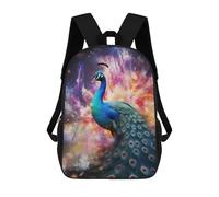 sinyumoney Enchanted Peacock Majesty Sacs À Dos Scolaires Pour Garçons Et Filles, Sacs À Dos Décontractés Pour Le Sport, Sacs À Dos De Grande Capacité Pour L'école Primaire 17inch