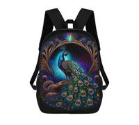 sinyumoney Enchanted Peacock Night Sacs À Dos Scolaires Pour Garçons Et Filles, Sacs À Dos Décontractés Pour Le Sport, Sacs À Dos De Grande Capacité Pour L'école Primaire 17inch