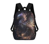 sinyumoney Enchanted Phoenix Artwork Sac À Dos Scolaire Imprimé En 3D, Sac À Dos Décontracté Pour Enfants, Sac D'école Imprimé En 3D Pour Garçons, Primaire Et Collège 17inch