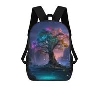 sinyumoney Enchanted Rainbow Tree Landscape Sacs À Dos Tendance Imprimés En 3D 17inch Sac D'école Décontracté Pour Enfants, Garçons, Élèves Du Primaire Et Du Collège