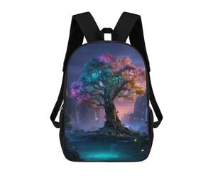 sinyumoney Enchanted Rainbow Tree Landscape Sacs À Dos Tendance Imprimés En 3D 17inch Sac D'école Décontracté Pour Enfants, Garçons, Élèves Du Primaire Et Du Collège