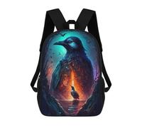 sinyumoney Enchanted Raven Reflections Sac À Dos Enfant, Sac À Dos Anime, Grand Sac À Dos Enfant, Sac À Dos Imprimé En 3D Pour Enfants, Cartable, Cartable Pour Garçons Et Filles 17inch
