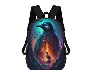 sinyumoney Enchanted Raven Reflections Sac À Dos Enfant, Sac À Dos Anime, Grand Sac À Dos Enfant, Sac À Dos Imprimé En 3D Pour Enfants, Cartable, Cartable Pour Garçons Et Filles 17inch