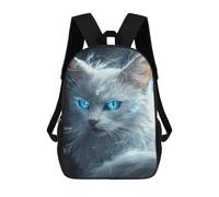 sinyumoney Enchanted Snow Cat Portrait Sacs À Dos Pour Enfants 17inch Sac À Dos Scolaire, Sac D'école Imprimé En 3D Pour Garçons, Élèves Du Primaire Et Du Collège