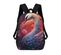 sinyumoney Enchanted Swan Artwork Sac À Dos Scolaire Pour Enfants 17 Pouces, Sac À Dos Décontracté Pour Les Voyages, Grand Sac À Dos De Jour Pour Garçons Et Filles 17inch