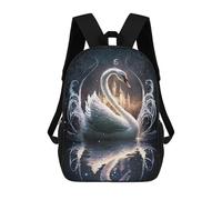 sinyumoney Enchanted Swan Castle Reflections Sacs À Dos Pour Enfants 17inch Sac À Dos Scolaire, Sac D'école Imprimé En 3D Pour Garçons, Élèves Du Primaire Et Du Collège