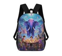 sinyumoney Enchanted Tea Party in The Forest Sac À Dos Enfant, Sac D'école, Sac À Dos Imprimé 3D Avec Motif De Dessin Animé, Grande Capacité, Pour Garçons Et Filles 17inch