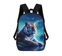 sinyumoney Enchanted Tiger Night Scene -1 Sac À Dos Scolaire Imprimé En 3D Pour Enfants, Sac À Dos De Voyage, Sac Tendance Et Décontracté Pour Écoliers 17inch