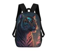 sinyumoney Enchanted Tiger Portrait -5 Sac À Dos Scolaire Pour Enfants Imprimé En 3D, Idéal Pour Les Voyages Et Les Livres 17inch