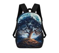 sinyumoney Enchanted Tree Under A Giant Moon Sac À Dos Scolaire Pour Enfants, Sac À Dos De Voyage Décontracté, Grand Sac À Dos Pour Garçons Et Filles 17inch