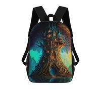 sinyumoney Enchanted Treehouse -6 Sac À Dos Imprimé Pour Enfants, Sac D'école, Sac De Voyage Pour Adultes Et Enfants 17inch