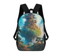 sinyumoney Enchanted Treehouse Village Sac À Dos Enfant, Sac D'école, Sac À Dos Imprimé 3D Avec Motif De Dessin Animé, Grande Capacité, Pour Garçons Et Filles 17inch