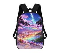 sinyumoney Enchanted Tropical Paradise Sac À Dos En Peluche À Motif Dessin Animé, Sac À Dos 3D Pour Enfants, Idée Cadeau D'anniversaire Pour Garçons Et Filles 17inch