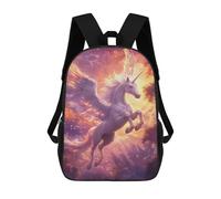 sinyumoney Enchanted Unicorn Flight Fantasy Sac À Dos Scolaire Pour Enfants, 43 Cm (17 Pouces), Imprimé En 3D, Pour Garçons, Élèves Du Primaire Et Du Collège