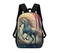sinyumoney Enchanted Unicorn Forest -2 Sacs À Dos Imprimés En 3D Pour Enfants, Sacs D'école Tendance Pour Garçons, Élèves Du Primaire Et Du Collège 17inch