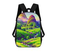 sinyumoney Enchanted Valley Landscape Sac À Dos Imprimé Pour Enfants, Sac D'école, Sac De Voyage Pour Adultes Et Enfants 17inch
