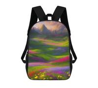 sinyumoney Enchanted Valley of Flowers Sac À Dos Enfant, Cartable Imprimé En 3D Pour Garçons Et Adolescents 17inch