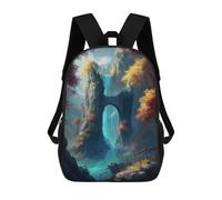 sinyumoney Enchanted Waterfall Archway Sac À Dos Imprimé Pour Enfants, Sac D'école, Sac De Voyage Pour Adultes Et Enfants 17inch