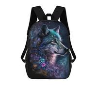 sinyumoney Enchanted Wolf Fantasy Art Print -1 Sacs À Dos Tendance Imprimés En 3D 17inch Sac D'école Décontracté Pour Enfants, Garçons, Élèves Du Primaire Et Du Collège