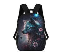 sinyumoney Enchanted Wolf Fantasy Art Sac À Dos Scolaire Pour Enfants, Imprimé En 3D, Tendance Et Décontracté, Pour Garçons, Élèves Du Primaire Et Du Collège 17inch