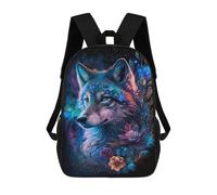 sinyumoney Enchanted Wolf Fantasy Artwork -2 Sacs À Dos Pour Enfants 17inch Sac À Dos Scolaire, Sac D'école Imprimé En 3D Pour Garçons, Élèves Du Primaire Et Du Collège