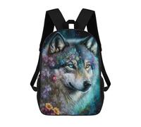 sinyumoney Enchanted Wolf Portrait -11 Sac À Dos Scolaire Imprimé En 3D Pour Garçons Et Filles, Sac À Dos Pour Ordinateur Portable Pour Enfants/étudiants/adultes 17inch