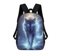 sinyumoney Enchanted Wolf Spirit Art Print Sac À Dos Scolaire Imprimé En 3D, Sac À Dos Tendance Pour Enfants, Sac À Dos Pour Garçons, Élèves Du Collège 17inch