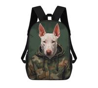 sinyumoney English Bull Terrier Camo Sacs À Dos Imprimés En 3D Pour Enfants, Sacs D'école Tendance Pour Garçons, Élèves Du Primaire Et Du Collège 17inch