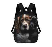 sinyumoney English Cocker Spaniel Duo Sacs À Dos Imprimés En 3D 17inch Sac À Dos Scolaire Pour Enfants, Sac À Dos Décontracté Pour La Journée, Sac De Voyage Décontracté Pour Les Élèves Du Collège