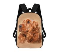 sinyumoney English Cocker Spaniel Sac À Dos Scolaire Enfant Tendance Et Décontracté, Sac À Dos Imprimé En 3D Pour Garçon, Grand Sac À Dos 17inch