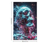 sinyumoney Ensemble de Serviettes Cosmic Human Skeleton Basics, absorbantes, pour Salle de Bain, Plage, Spa, Salle de Sport, hôtel et Usage Quotidien, 130 cm x 80 cm