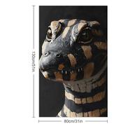 sinyumoney Ensemble de Serviettes de Bain à Motif Alligator doré pour Une Peau Douce, séchage Rapide et résistantes. Idéales pour la Plage et la Piscine. 130 cm x 80 cm.