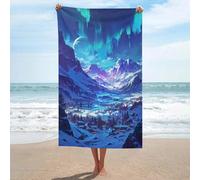 sinyumoney Ensemble de Serviettes de Bain Illuminated Valley, absorbantes et à séchage Rapide, pour la Salle de Bain, la Piscine et la Plage, 130 cm x 80 cm