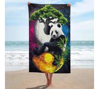 sinyumoney Ensemble de Serviettes de Bain Panda Moonlit Bamboo Haven pour Une Peau Douce, séchage Rapide, Serviette de Plage résistante, Douce pour Les Peaux sensibles, Taille Unique