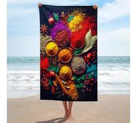 sinyumoney Ensemble de Serviettes de Bain Spice Market Aromatic Delights pour Une Peau Douce, séchage Rapide, Serviette de Plage résistante, Douce pour Les Peaux sensibles, Taille Unique