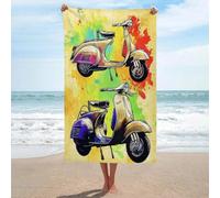sinyumoney Ensemble de Serviettes de Bain Vibrant Scooters Artistic Fusion pour Une Peau Douce, séchage Rapide, Serviette de Plage résistante, Douce pour Les Peaux sensibles, Taille Unique