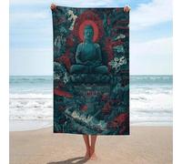 sinyumoney Ensemble de Serviettes de Plage Buddha's Serene Realm-1 Basics, absorbantes et à séchage Rapide, idéales pour la Maison, 130 cm x 80 cm.
