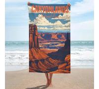 sinyumoney Ensemble de Serviettes de Plage Canyonlands National Park Basics : Serviette de Plage légère, Douce et absorbante, idéale pour la Plage (130 cm x 80 cm).