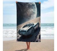 sinyumoney Ensemble de Serviettes de Plage Car on The Moon Basics, Ultra Douces et absorbantes, pour la Salle de Bain, la Piscine, la Plage et Les Voyages. Drap de Bain 130 cm x 80 cm.