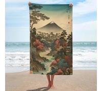 sinyumoney Ensemble de Serviettes de Plage The Foothills of Fuji Basics, absorbantes et à séchage Rapide, qualité hôtelière de Luxe, 130 cm x 80 cm
