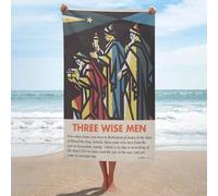 sinyumoney Ensemble de Serviettes de Plage Three Wise Men Basics, Ultra Douces et au Toucher, Motif Goal Design, idéales pour Les Peaux sensibles, 130 cm x 80 cm.