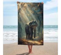 sinyumoney Ensemble de Serviettes de Plage Ultra Douces Sunlit Jungle Encounter Basics, idéal pour Les Voyages, Le Camping et la Plage (130 cm x 80 cm).
