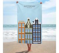 sinyumoney Ensemble de Serviettes de Voyage Amsterdam Snippet Basics, absorbantes, pour Salle de Bain, Plage, Spa, Salle de Sport, hôtel et Salle de Bain, 130 cm x 80 cm