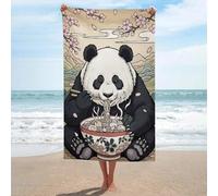 sinyumoney Ensemble de Serviettes Panda Ramen Fleurs de Cerisier Basics, Ultra Douces, au Toucher Exceptionnel, au Design soigné, idéales pour Les Peaux sensibles, 130 cm x 80 cm.