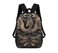 sinyumoney Epic Golden Phoenix Sac À Dos Pour Garçons Et Adolescents, Sacs À Dos Pour Filles, Sacs À Dos Pour Tout-petits, Sacs À Livres Pour L'école Primaire Et Le Collège 17inch