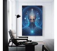 sinyumoney Esoteric Zen Universe V2 Affiches Murales Pour Salle De Bain, Décoration Mignonne Pour Chambre, Prêtes À Accrocher, Grande Toile Murale Pour Salon 20x30inch(50x75cm)